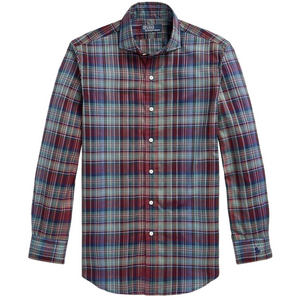 Ralph Lauren Men’s Long sleeve button up plaid shirt | Men’s XL burgundy blue